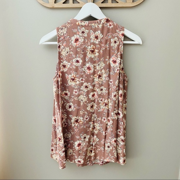 Gypsies & Moondust Floral Blush Pink Tank Top Pink Sz Medium - Picture 2 of 10